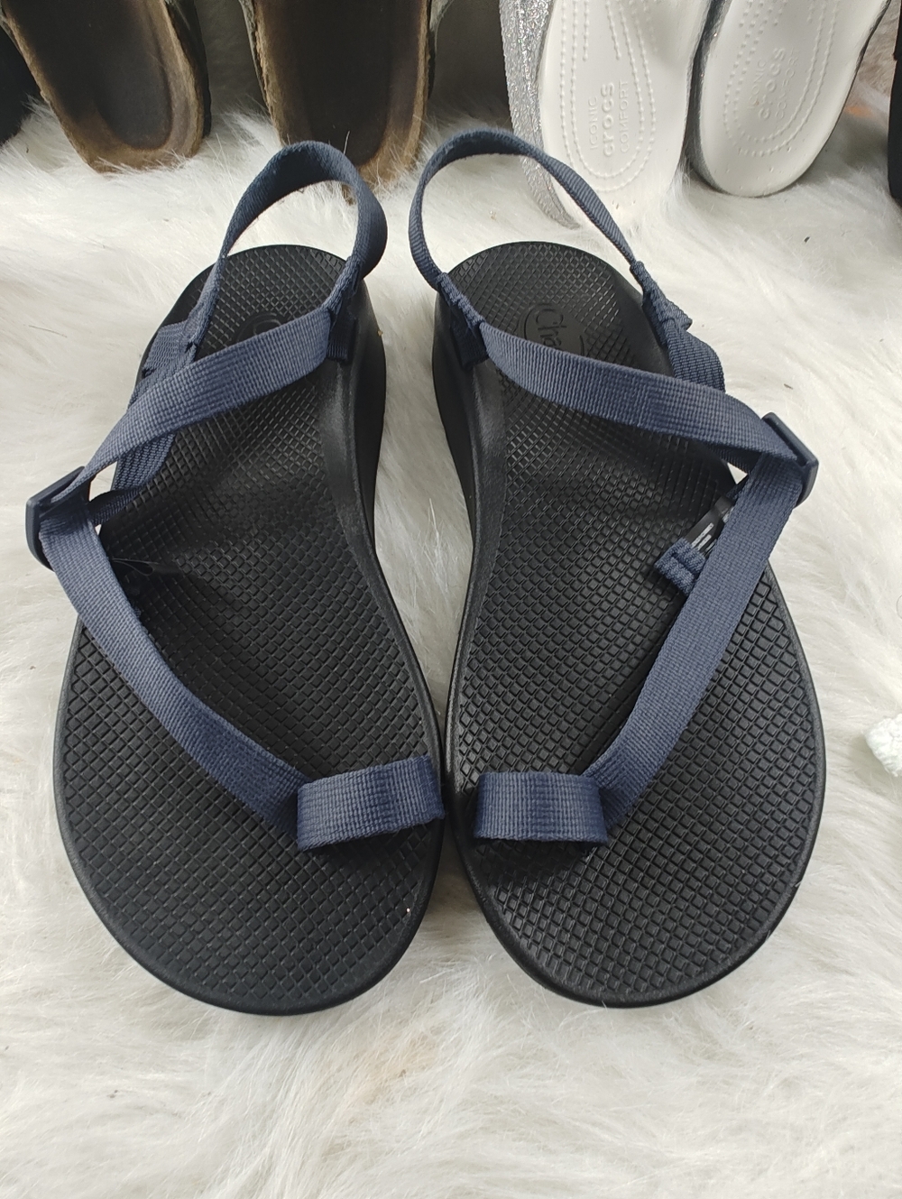 Chaco Black & Blue Ankle Striped Sport Sandals Men's size 13